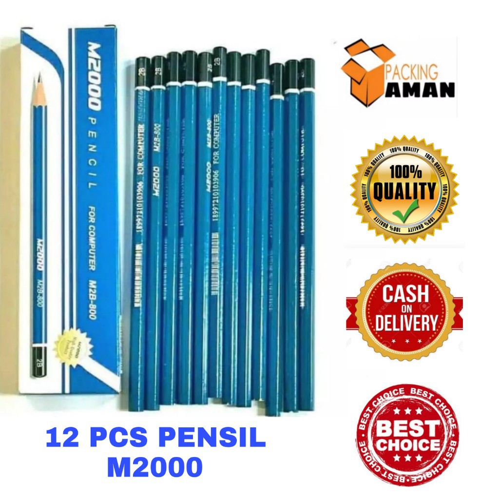 Jual 12 Pc 1 Lusin Pensil 2b M2000 Type M2b 800 Shopee Indonesia