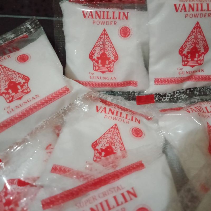 Jual vanili / vanillin powder / vanillin sachet / vanillin cap gunungan