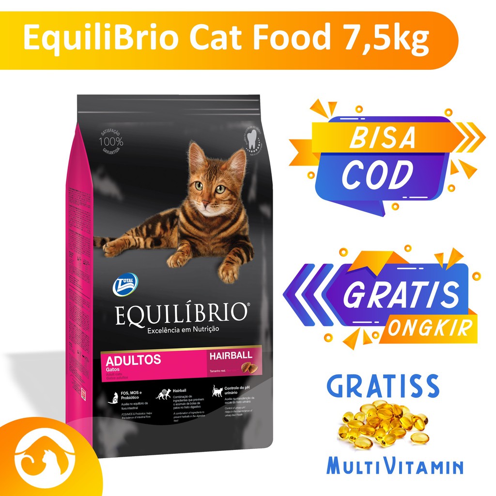 Jual EquiliBrio Cat Food Adult Makanan Kucing Premium 7,5kg FreshPack
