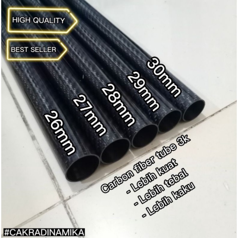 Jual Pipa carbon 27mm x 25mm spar Carbon fiber 3K kuat dan ringan