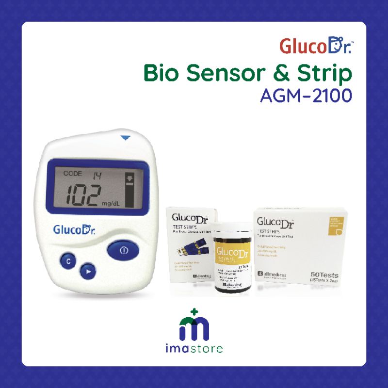 Jual GlucoDr Strip Test AGM2100 Bio Sensor / Strip Gula Darah (25Pcs