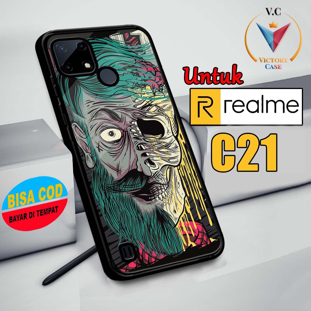 Jual Case REALME C21 Victory Case ABSTRK1 Case Hp Glossy