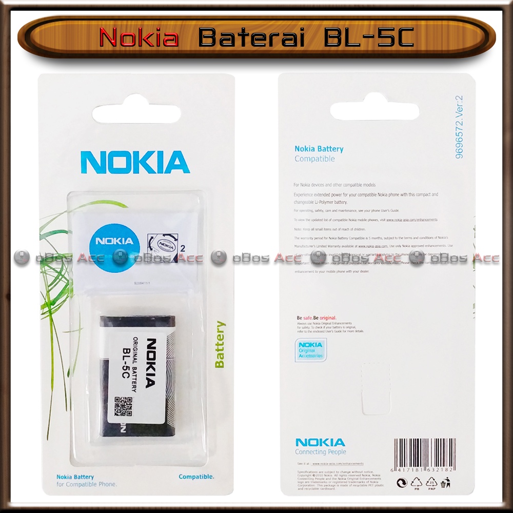 Jual Baterai Nokia C1-01 C1-02 BL5C BL-5C Original Batre Batrai HP ...