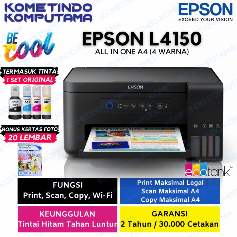 Jual Flash Sale 1212 Epson L4150 Wi Fi All In One Ink Tank Printer Print Scan Copy Wi Fi 3057