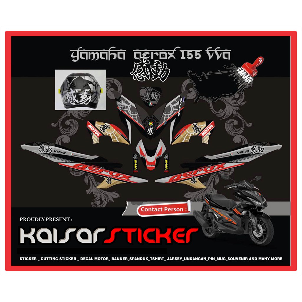 Jual Stiker Decal Motor Full Body Yamaha Aerox Rossi New Shopee Indonesia