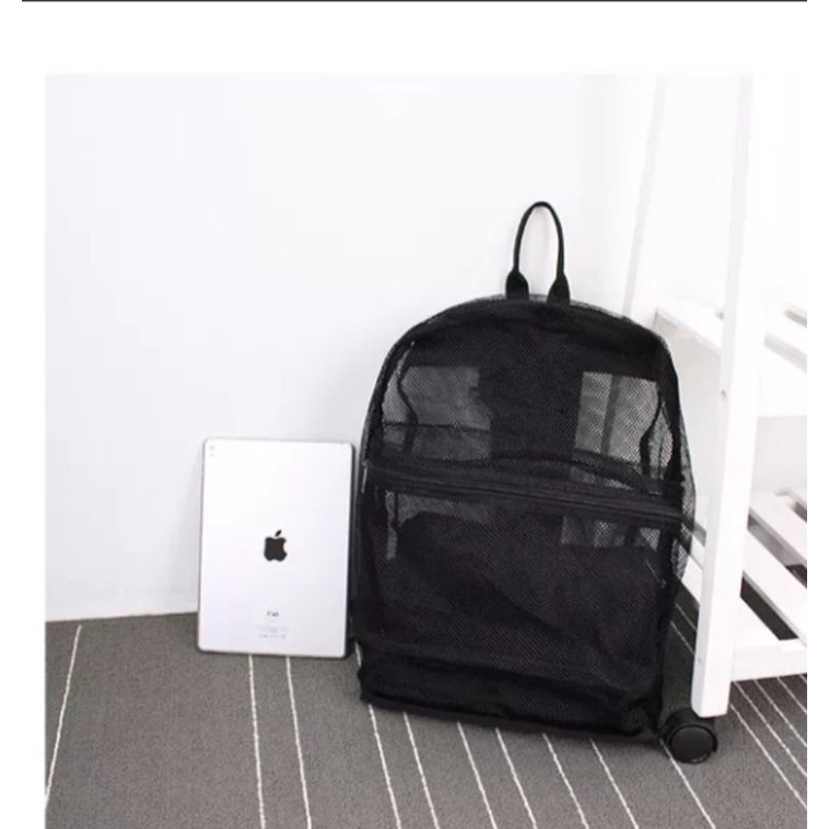 Jual TJR035 Ransel Jaring Transparan Wanita Model Baru 2023 Untuk Pria