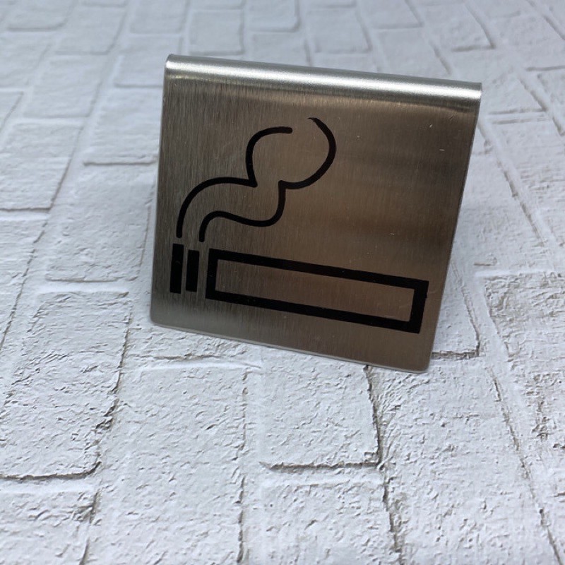 Jual smoking sign plate label plat tanda area merokok besi tebal ...