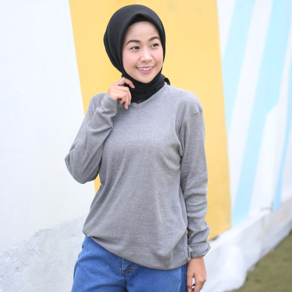 Jual KAOS POLOS WARNA ABU | Shopee Indonesia