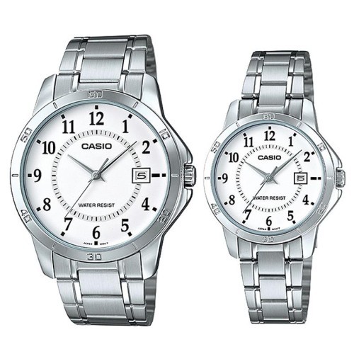 HARGA SEPASANG JAM TANGAN COUPLE CASIO MTP-V004D LTP-V004D MTP/LTP V004D  ORIGINAL RESMI