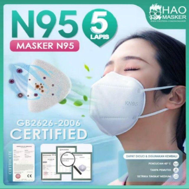 Jual ORIGINAL Masker KN95 5 Ply/5 Lapis Tebal Dan Bersertifikat ...