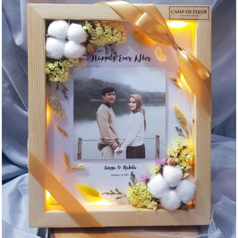 Jual frame 3D mahar custom 25x30 cm + lampu | Shopee Indonesia
