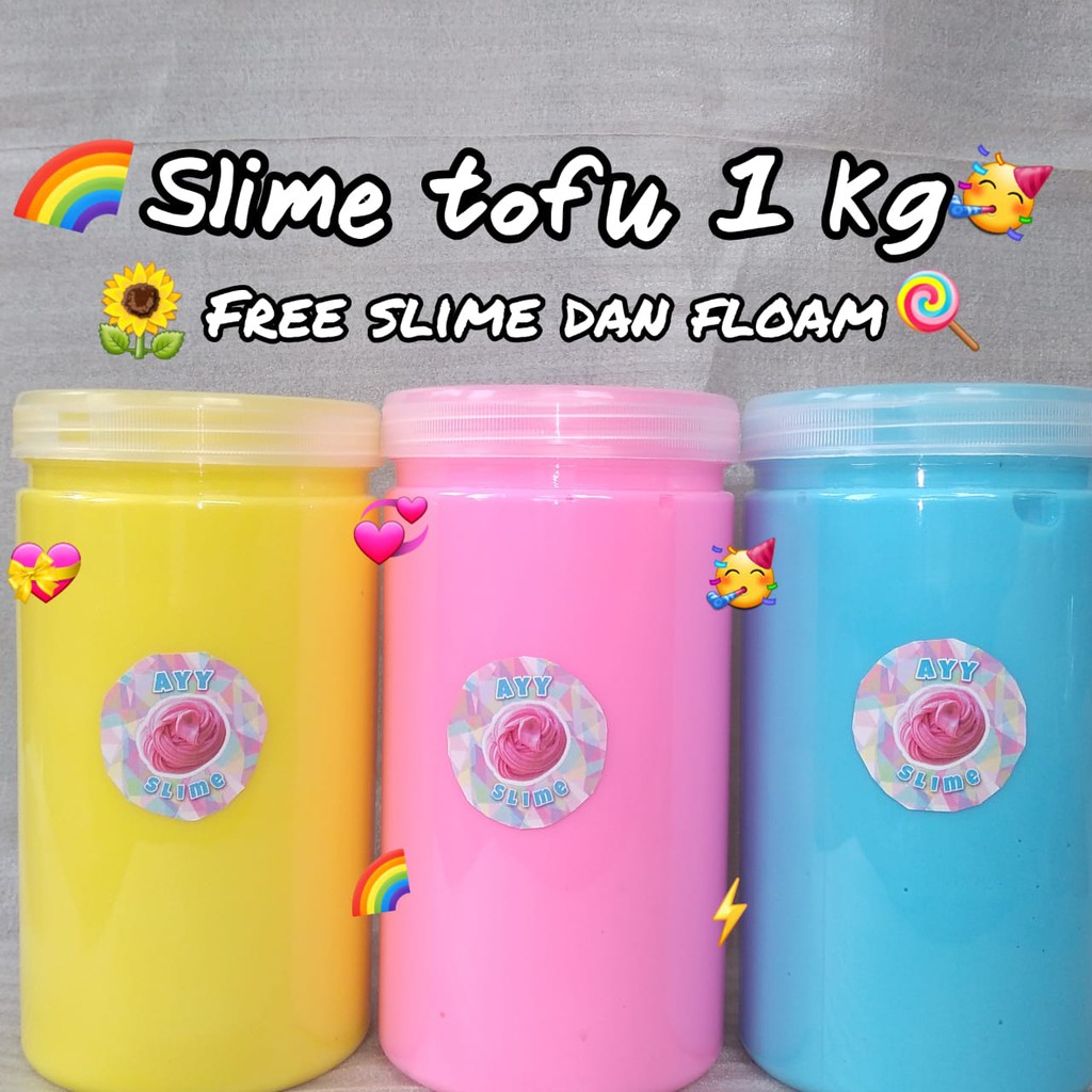 Jual (cod) Slime Tofu 1 Kg | Slime Jumbo Termurah Berkualitas by ...