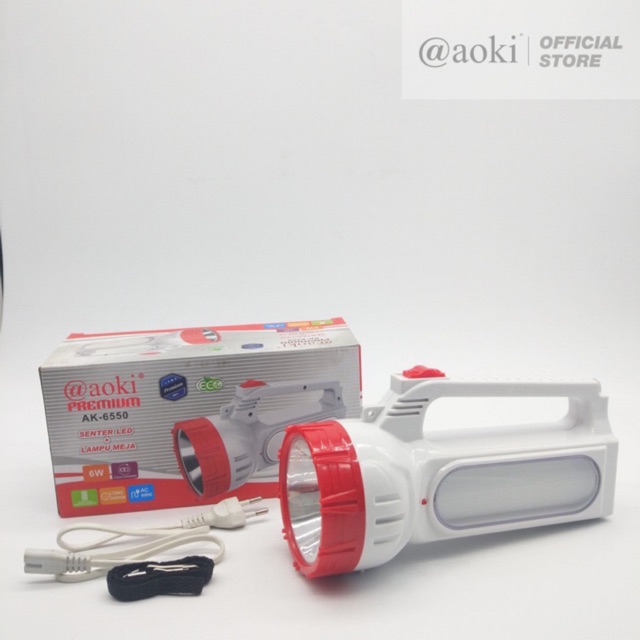 Jual SENTER TANGAN LED LAMPU EMERGENCY LAMPU DARURAT AOKI AK-6550 ...