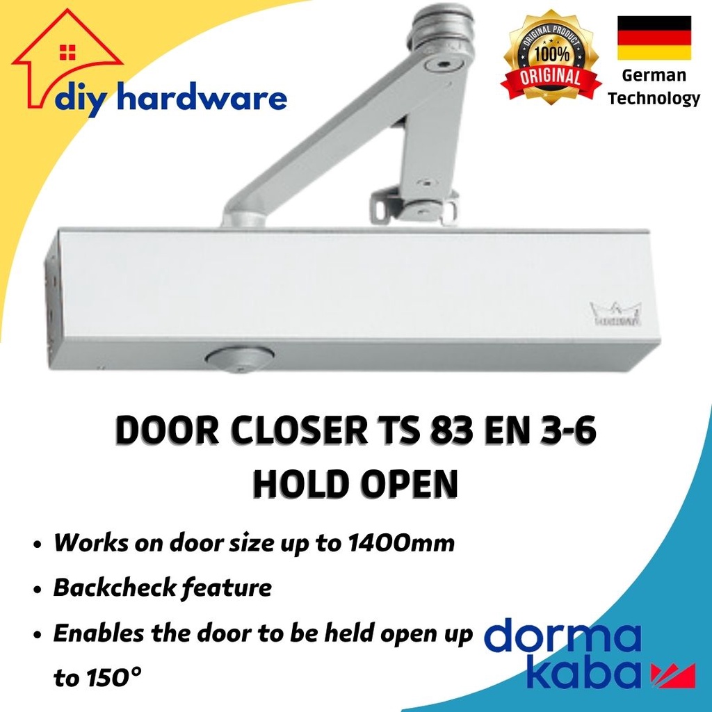 Jual Dorma Door Closer TS83 EN36 HO Dormakaba TS 83 EN 36 Hold Open