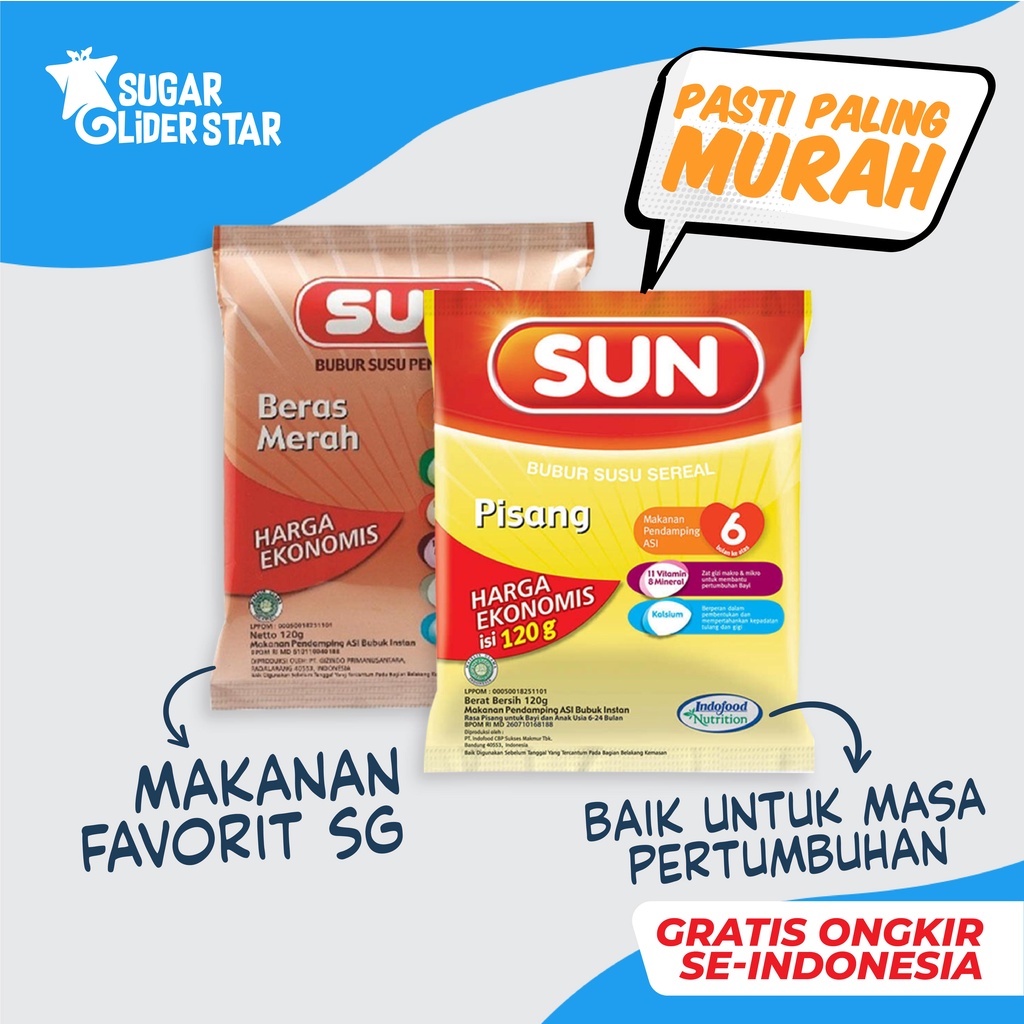 Jual BUBUR SUN SUSU CEREAL / MAKANAN HARIAN SUGAR GLIDER / BERNUTRSI ...