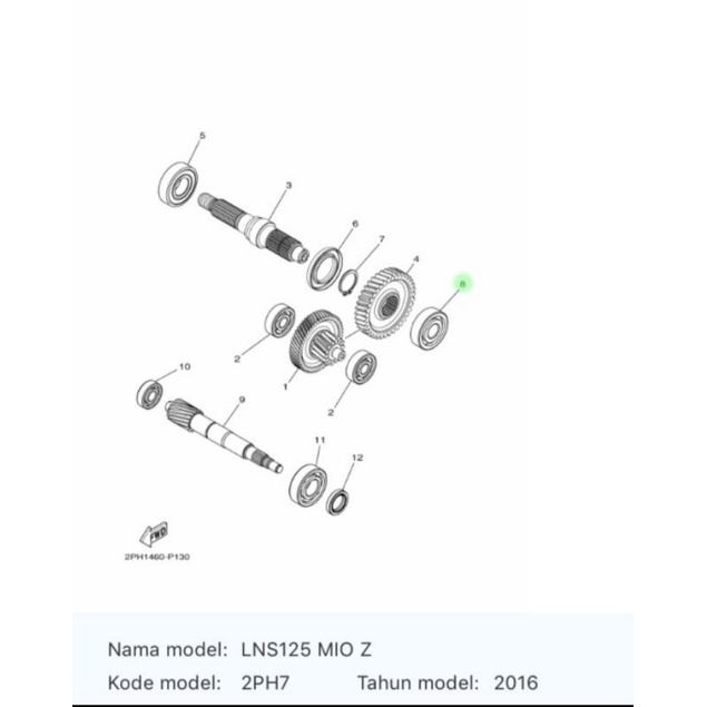 Jual BEARING RASIO 6303 MIO M3 MIO Z SOUL GT 125 ASLI ORI YAMAHA 93306 ...