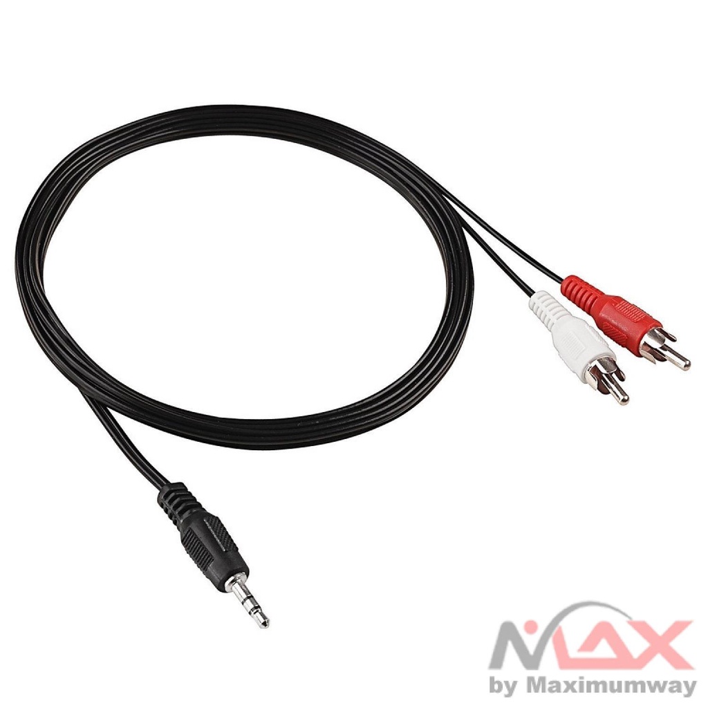 Jual 3.5mm to RCA Audio Stereo Kabel 1meter 1m 3,5 mm ke RCA 3.5 MM ke ...