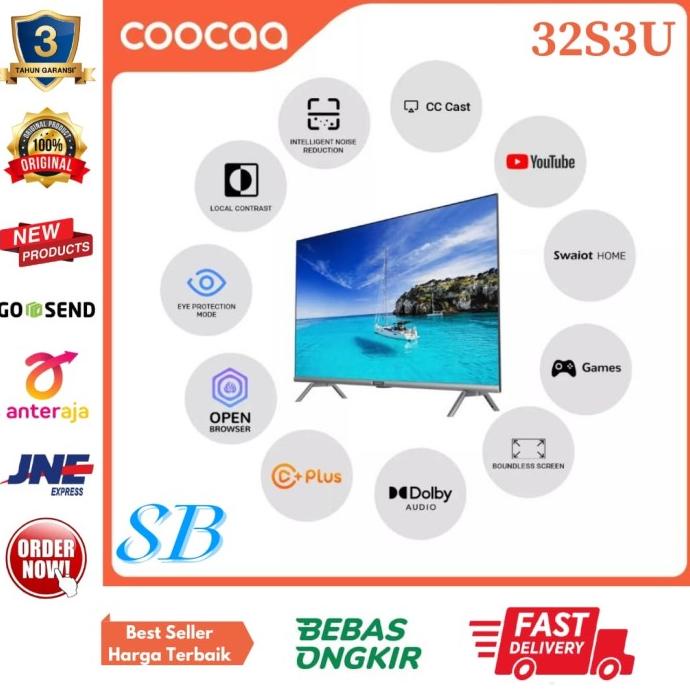 Jual Led Coocaa 32 Inch 32s3u Smart Tv Digital Bezel Less Garansi