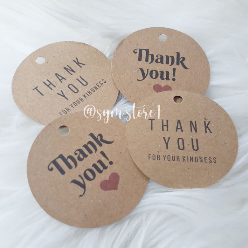 Jual (5pcs) HANG TAG | Hang tag Bulat | Hangtag Thank You Hangtag Idul ...