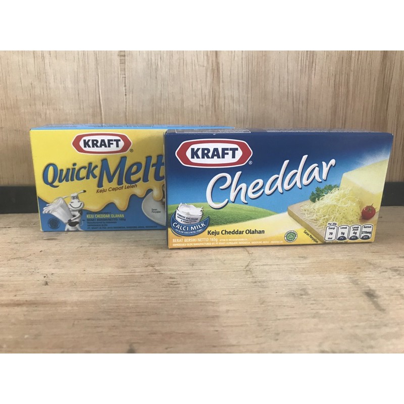 Jual Keju Kraft Cheddar Dan Quick Melt 165gr | Shopee Indonesia