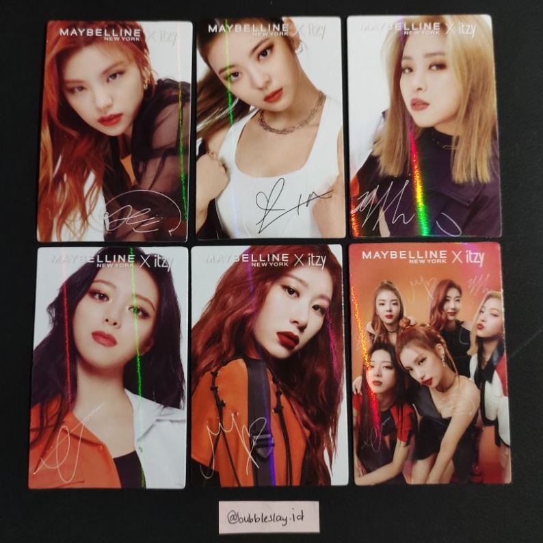 メイビリンx ITZY MAYBELLINE ITZY サイン　カード ITZY イェジ トレカ メイベリン MAYBELLINE - メルカリ