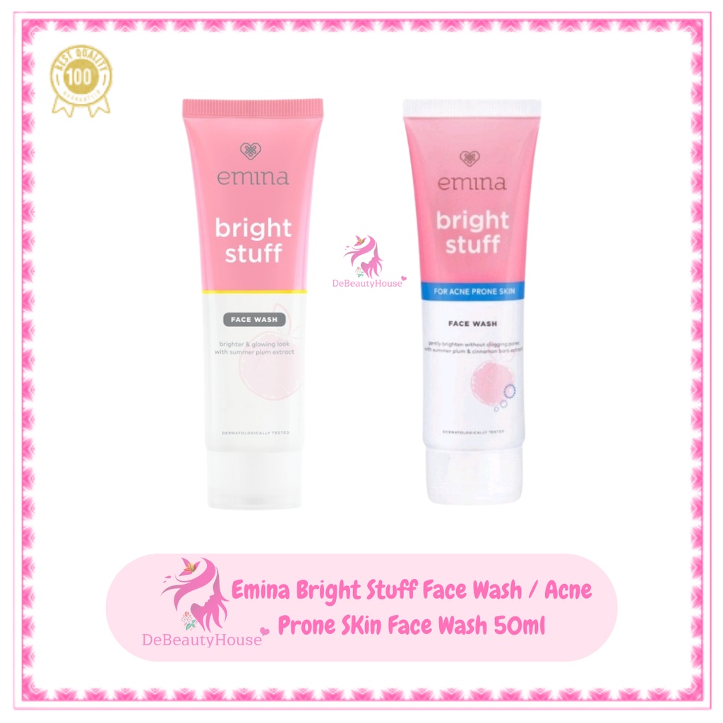 Jual Emina Bright Stuff Face Wash Acne Prone SKin Face Wash 50ml