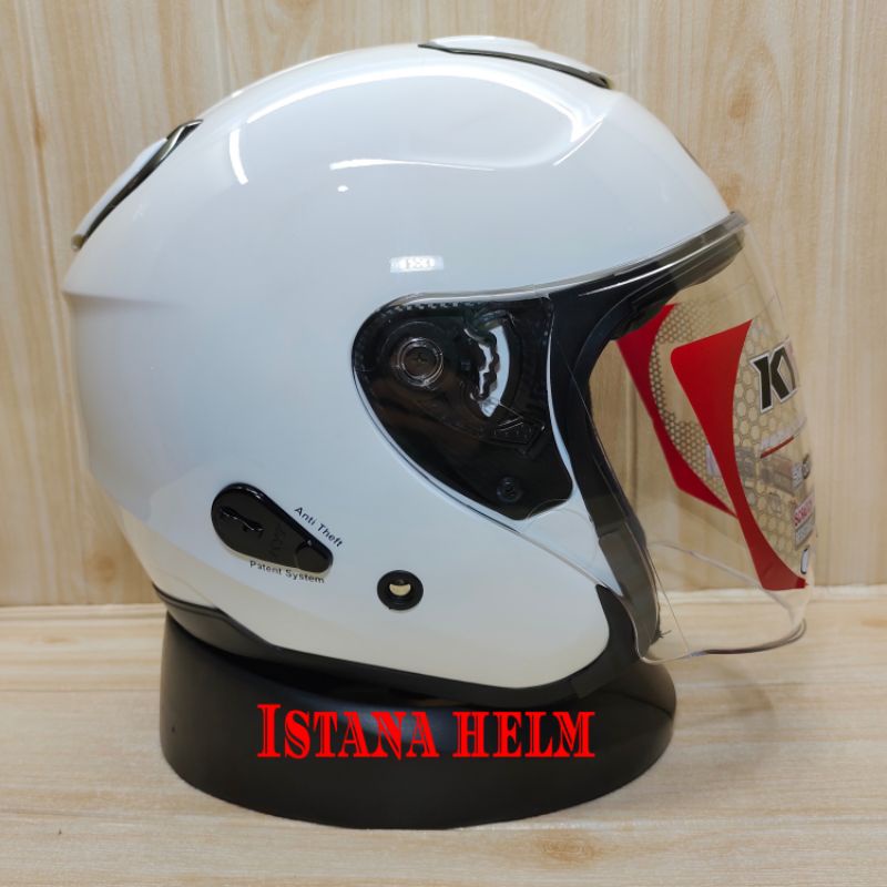 Jual Helm Kyt Kyoto R Solid White Original Helmet Shopee Indonesia