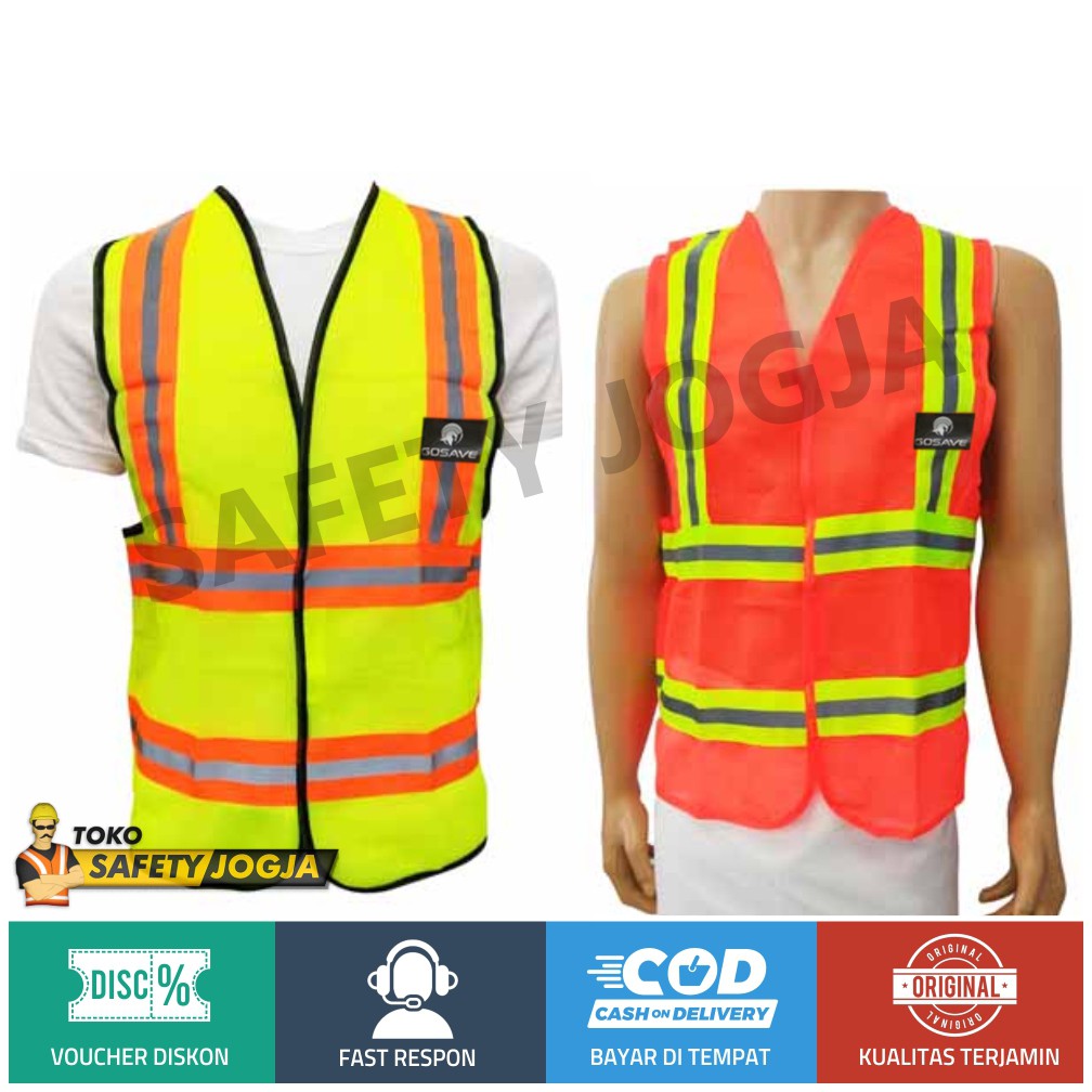 Jual Rompi Proyek Safety Kombinasi Polyester Gosave Shopee Indonesia