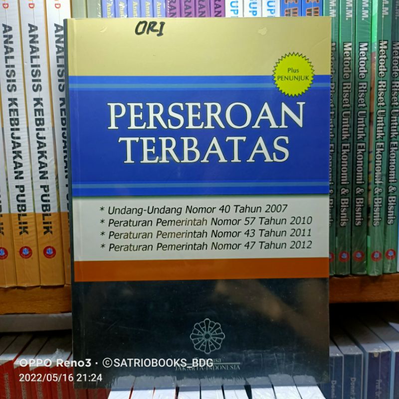 Jual PERSEROAN TERBATAS. UNDANG UNDANG PERSEROAN TERBATAS. LENGKAP ...