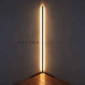 Lampu Lantai Pojok Standing Floor Lamp Gaming Room Lamp Rgb Nordic Style Lamp Body Hitam