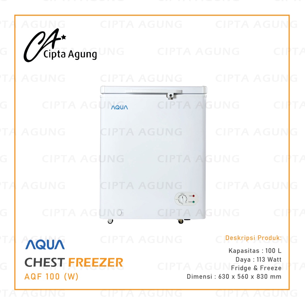 Jual Chest Freezer Aqua Aqf W Liter Aqf W Aqf W L Bdg Shopee Indonesia