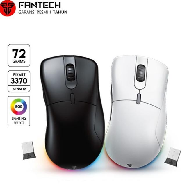 Jual Fantech HELIOS GO XD5 Wireless Mouse Gaming RGB Dual Mode PIXART ...