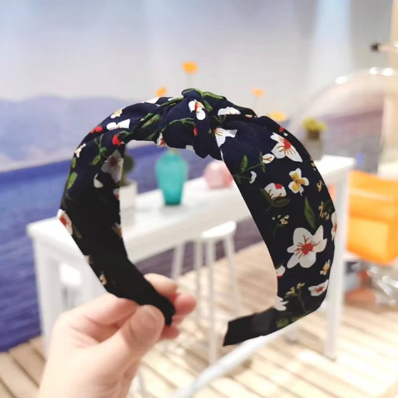 Jual Miss curiosity Bandana Wanita Bando Korean Style Motif bunga