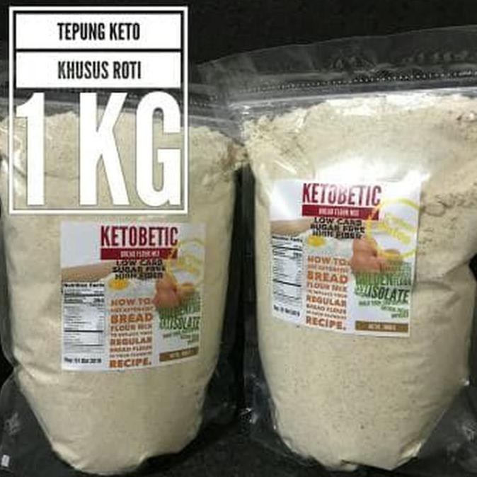 Jual Open Ds Tepung Ketobetic - Bread Flour Mix Premix Roti Keto - 1Kg ...