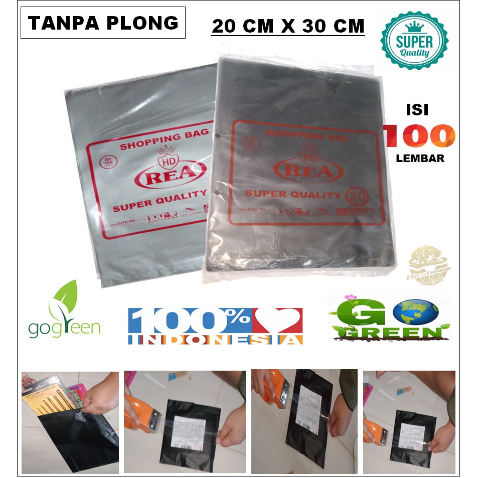 Jual Plastik Packing Ukuran 20 X 30 Hd Tanpa Plong Polos Cm Merk Rea Pack Shopee Indonesia 8398