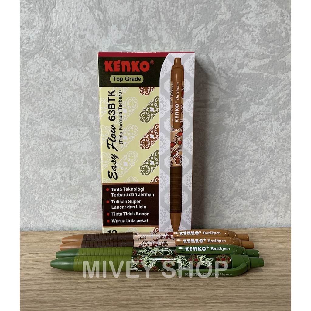 Jual Pulpen Kenko Easy Flow Batik - Hitam | Shopee Indonesia