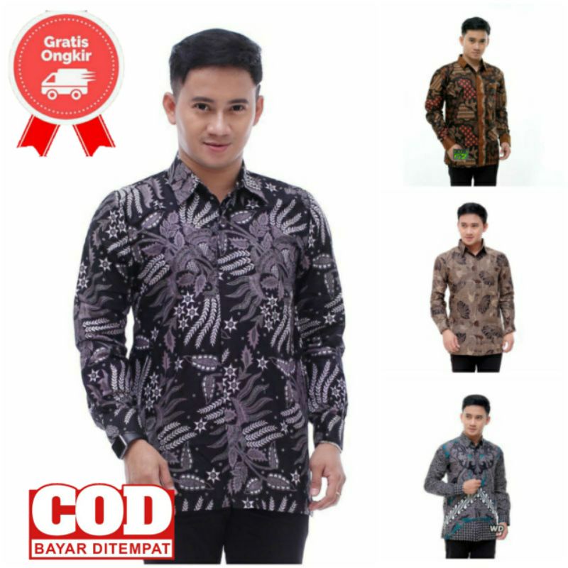 Jual Baju Kemeja Batik Pria Dewasa Murah Lengan Panjang Modern ...