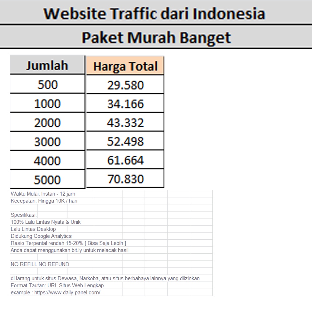 Paket Website Traffic Indonesia
