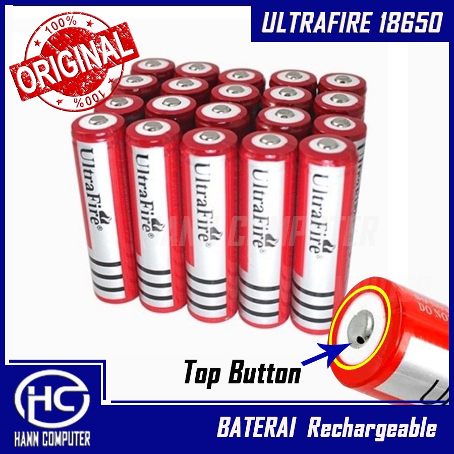 Jual Baterai ULTRAFIRE 18650 Rechargeable for Laser, Senter SWAT Police ...