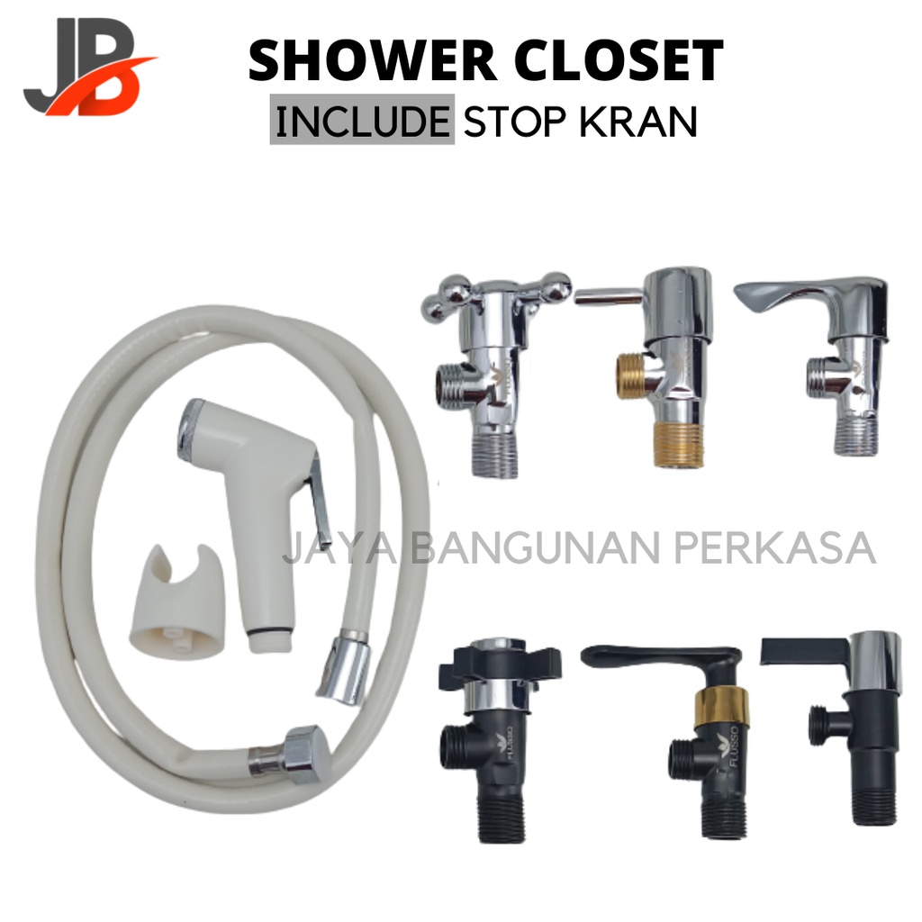 Jual Jet Shower Kloset INCLUDE Stop Kran Toilet Closet Cebok WC