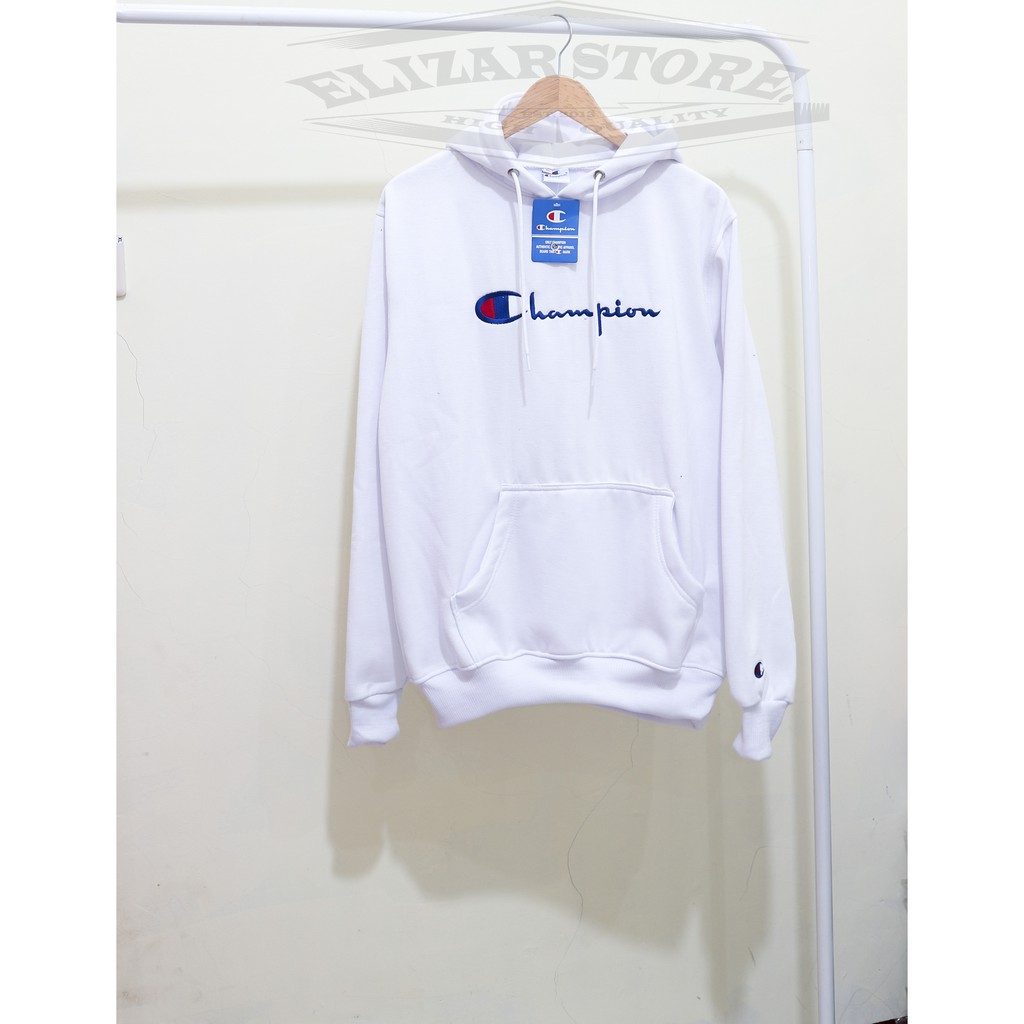 JAKET HOODIE CHAMPION PUTIH