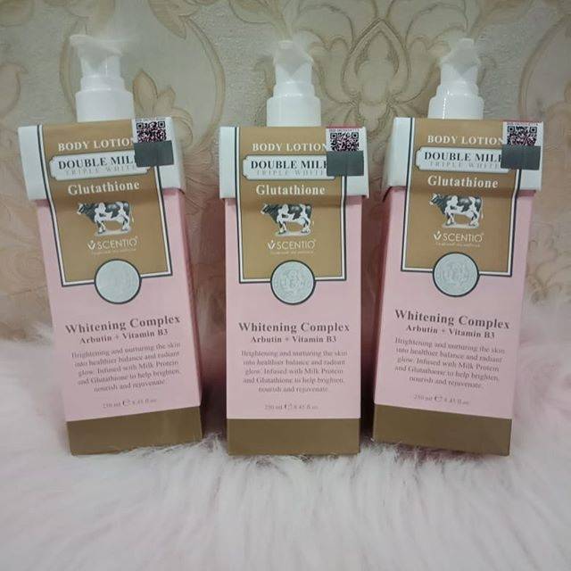 Jual Scentio Body Lotion Double Milk Triple White Glutathione | Shopee  Indonesia