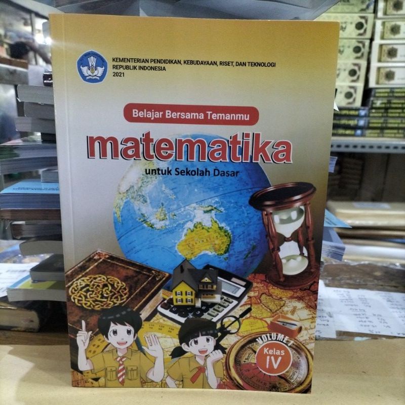 Jual buku paket matematika kelas 4 SD terbaru volume 1 dan 2 | Shopee ...