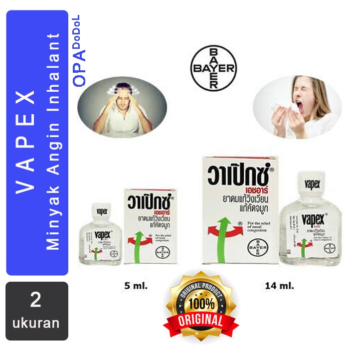 Jual VAPEX THAILAND Minyak Angin Inhalant Melegakan Sinus Flu Pilek ...