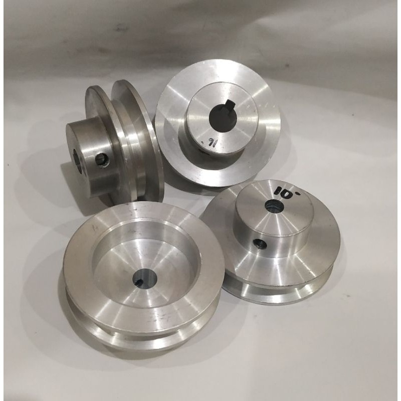 Jual Pulley alumunium A1 - 3 inch as 9 mm atau pilih ukuran as / puli ...