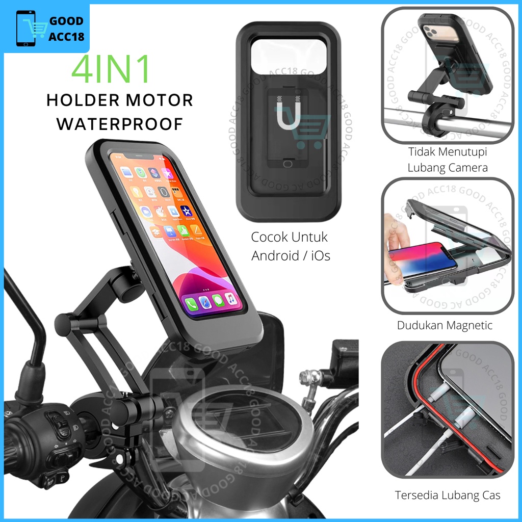 Jual Holder Hp Motor Waterproof Tempat Dudukan Handphone Di Stang Anti Air Hm Shopee Indonesia