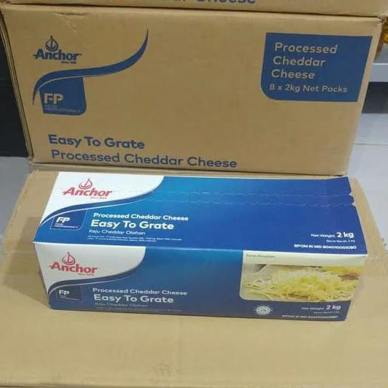 Jual Processed Cheddar Cheese Anchor Easy To Grate 2 Kg | Shopee Indonesia