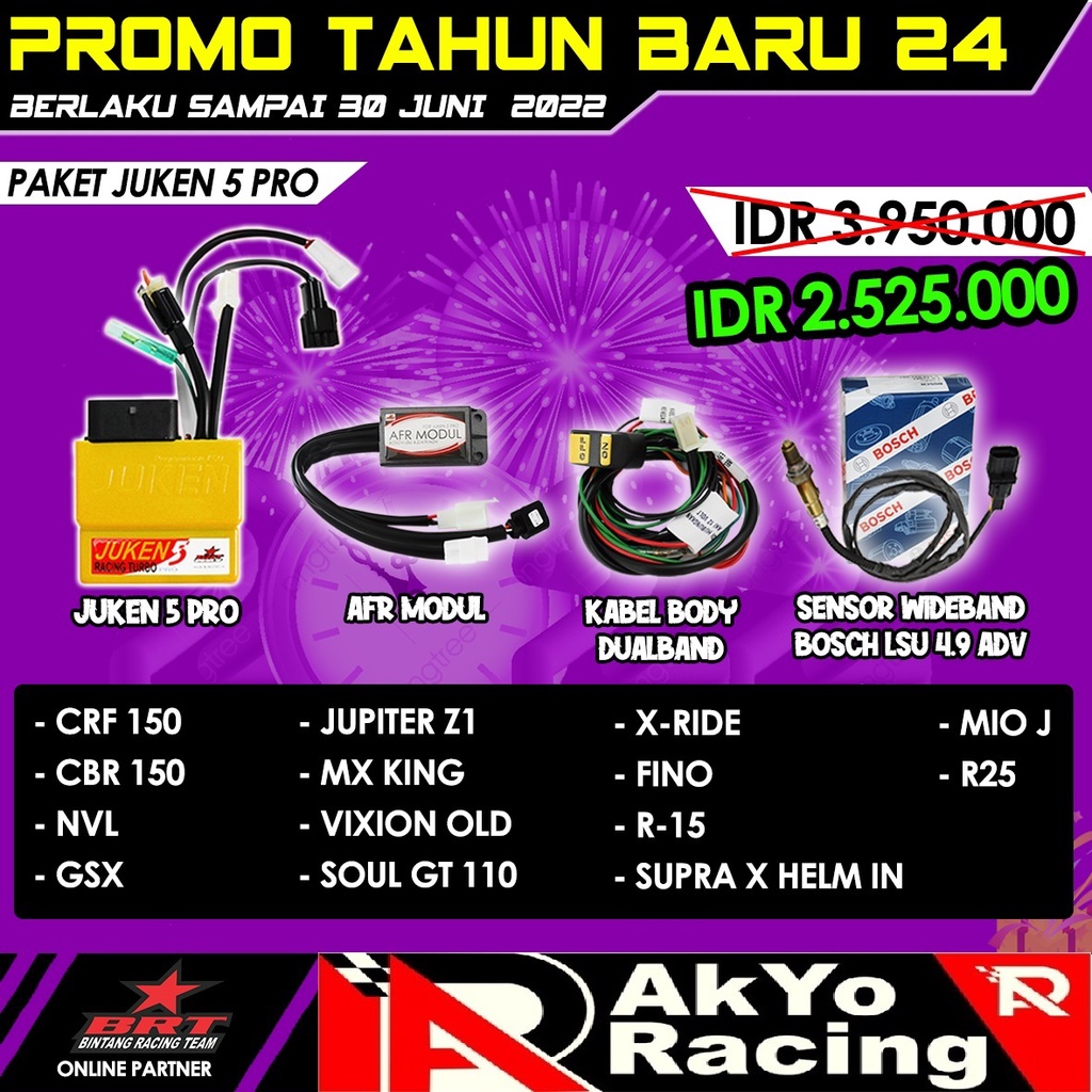 Jual Promo Paket Ecu Brt Juken Crf Pro Racing Turbo Shopee