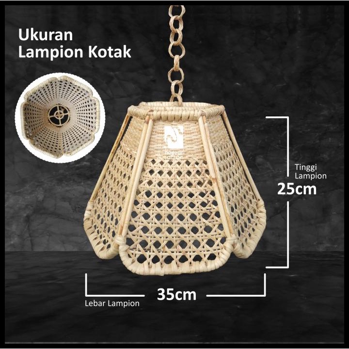 Jual Kap Lampion Rotan Lampu Hias Gantung Taman Tamu Shopee Indonesia