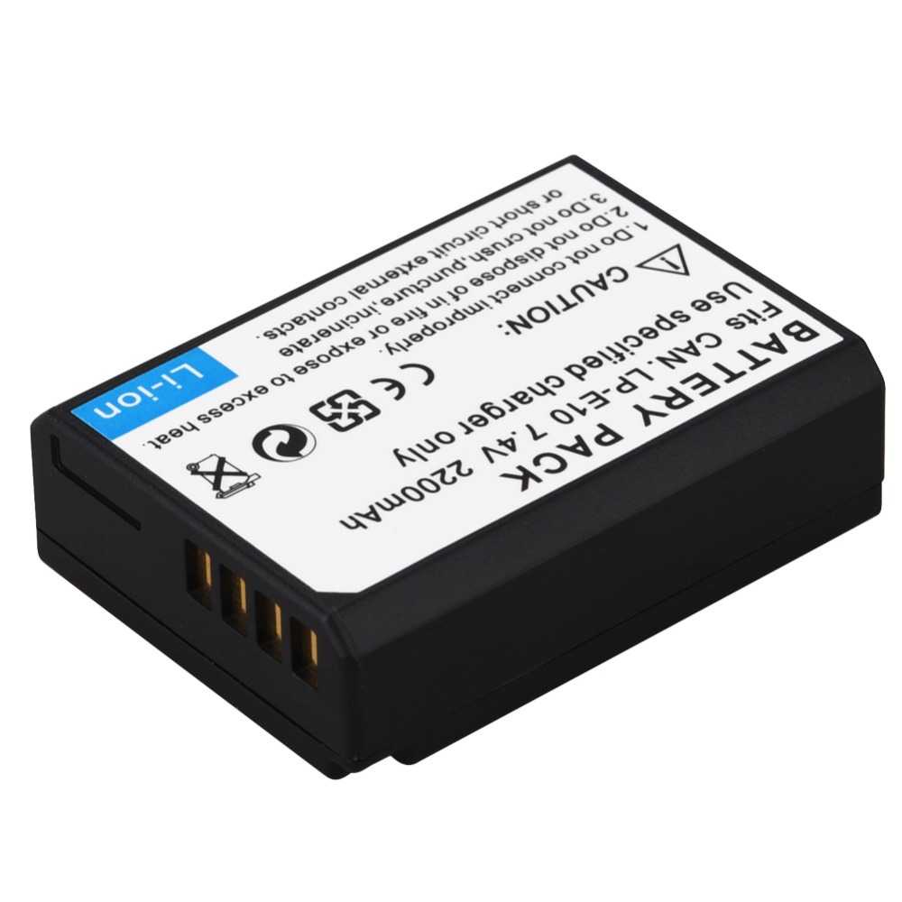 Lot De 2 Batteries Lp-E10 Lpe10 Pour Canon Lp E10 - Eos 1100D 1200D